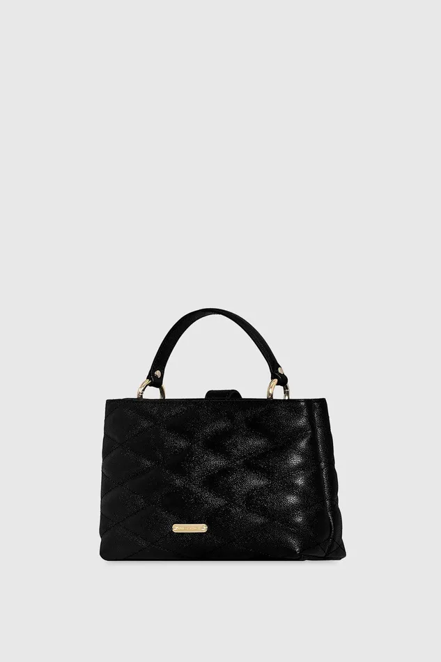 Rebecca Minkoff Edie Top Handle Satchel With Diamond Quilt Black Women Top Handle Bags