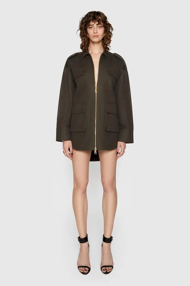 Rebecca Minkoff Evie Shacket Surplus Women Outerwear