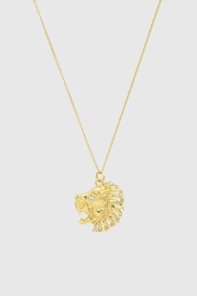 Rebecca Minkoff Leo Zodiac Medallion Necklace Women Jewelry