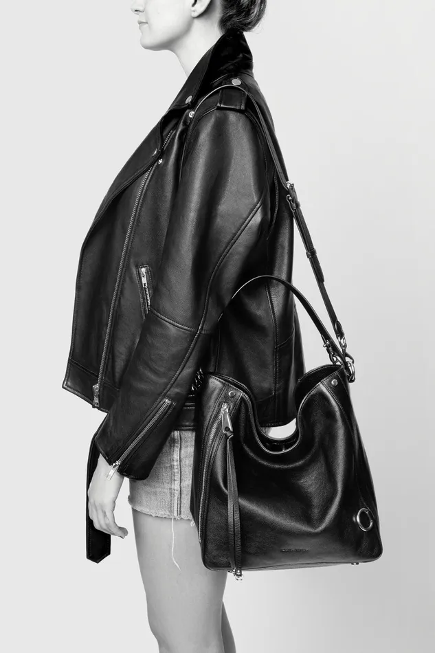 Rebecca Minkoff MAB Hobo Blackblack Shellac Women Hobo Bags