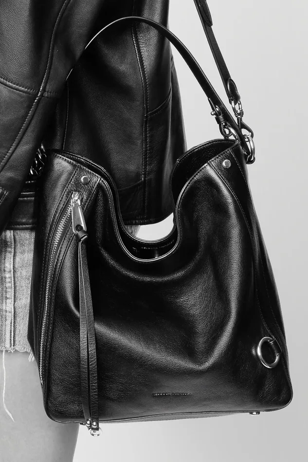 Rebecca Minkoff MAB Hobo Blackblack Shellac Women Hobo Bags