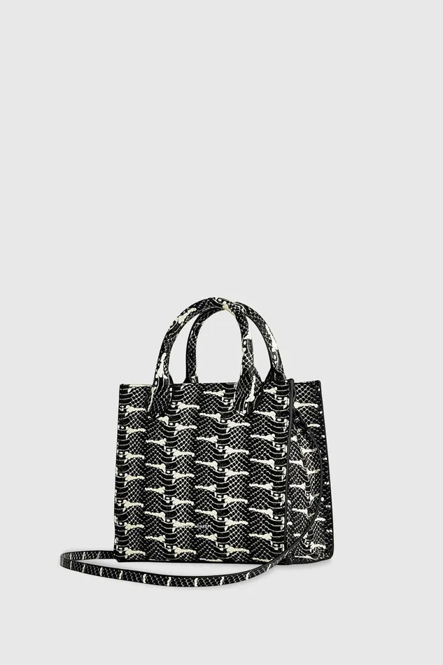 Rebecca Minkoff Megan Mini Tote Blackwhite Women Tote Bags