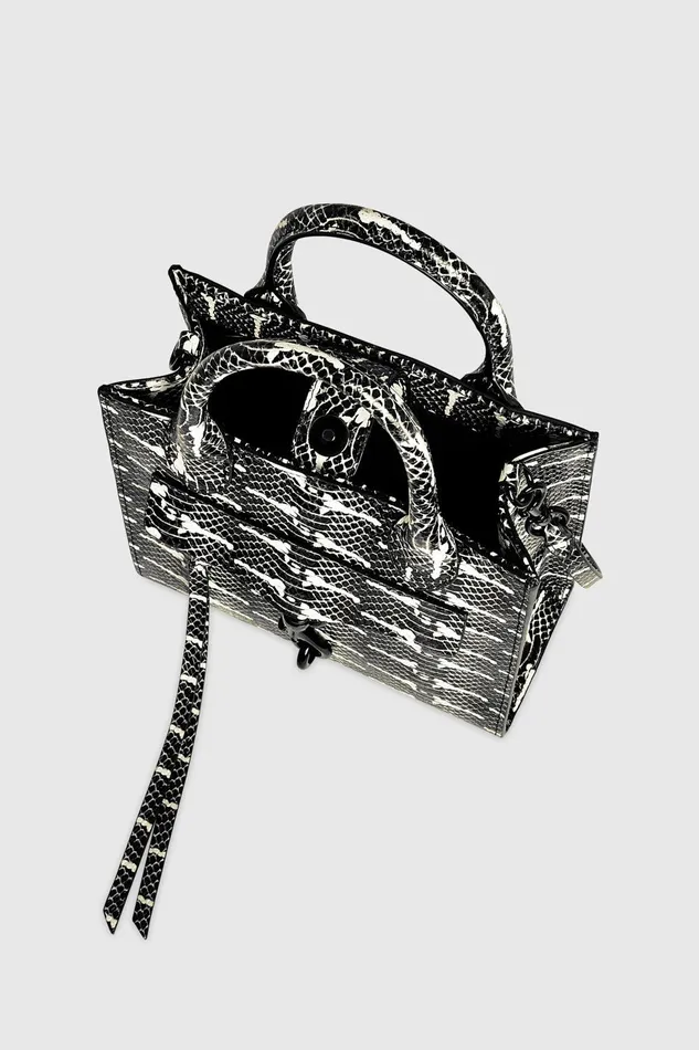 Rebecca Minkoff Megan Mini Tote Blackwhite Women Tote Bags
