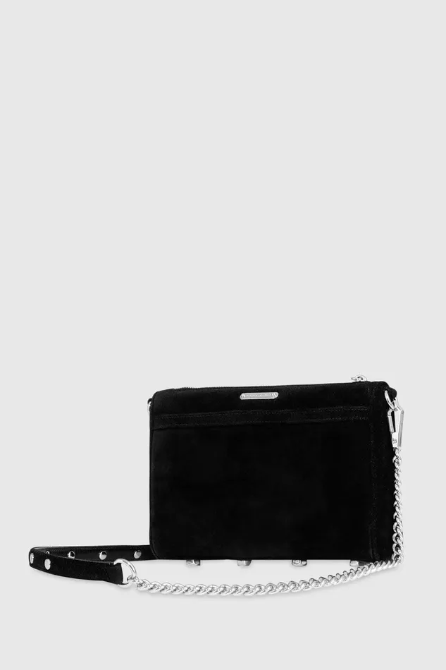 Rebecca Minkoff Mini MAC Blacksilver Women Crossbody Bags