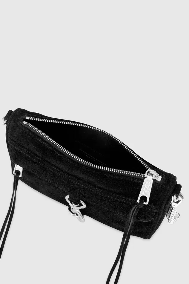 Rebecca Minkoff Mini MAC Blacksilver Women Crossbody Bags