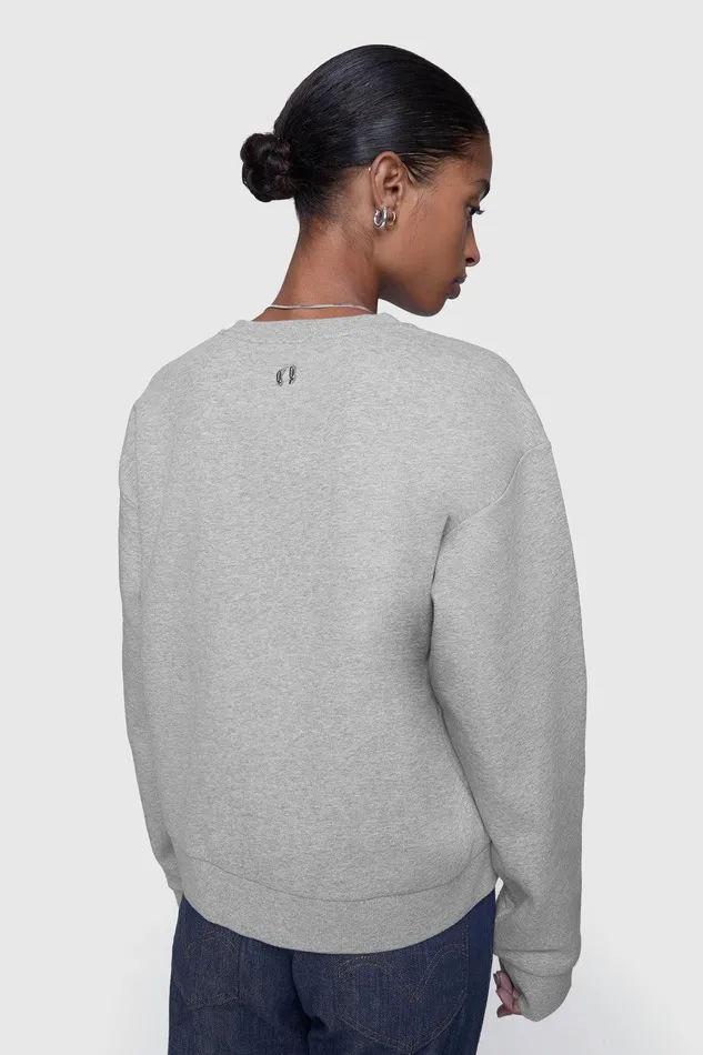 Rebecca Minkoff New York Sweatshirt Heather Grey Women Sweaters and Sweatshirts