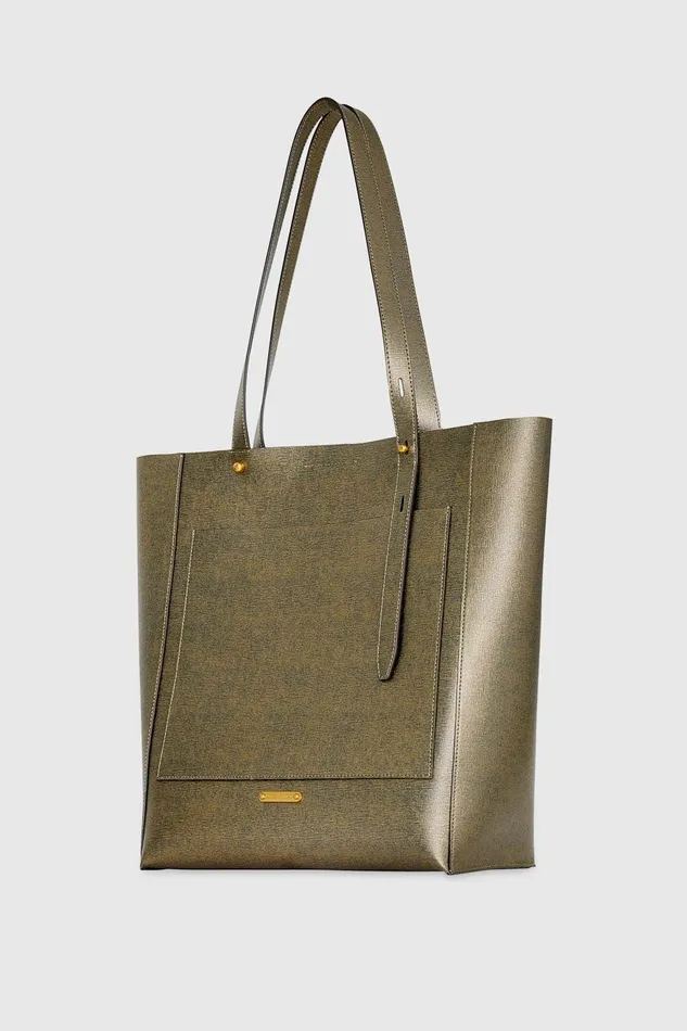 Rebecca Minkoff Stevie North South Tote Gold Women Tote Bags