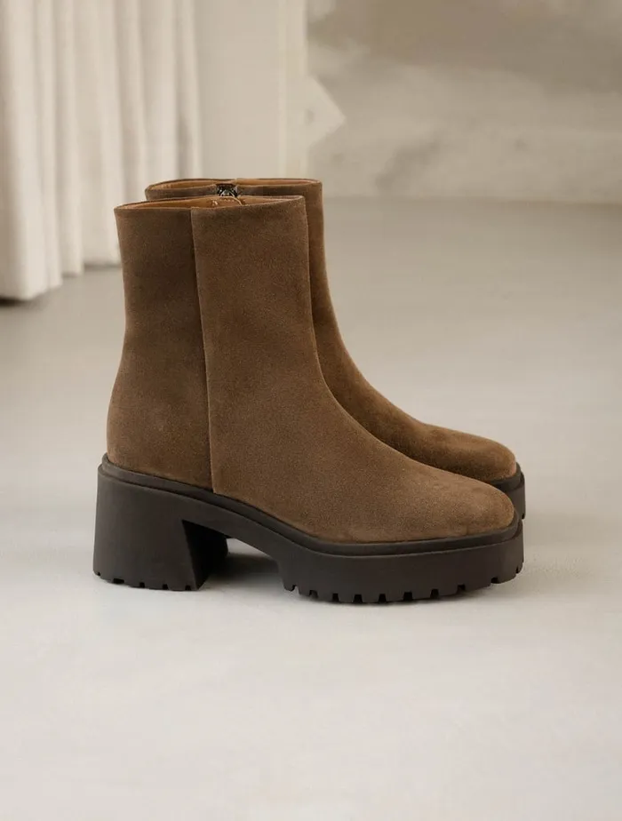 Sadie Khaki Brown Women Bobbies Ankle Boots Sadie Khaki Brown Women Bobbies Ankle Boots