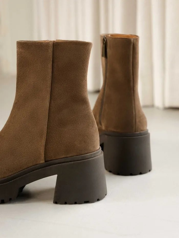Sadie Khaki Brown Women Bobbies Ankle Boots Sadie Khaki Brown Women Bobbies Ankle Boots