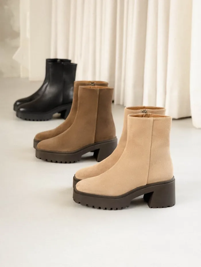 Sadie Khaki Brown Women Bobbies Ankle Boots Sadie Khaki Brown Women Bobbies Ankle Boots