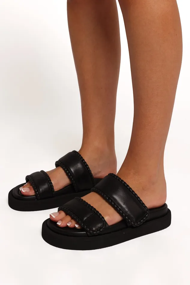 Sandals Anika Slide 8211 Black Leather Black Leather 8211 petalandpup Women