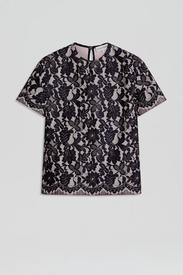 Scanlan Theodore BONDED LACE TOP NAVY Women Tops