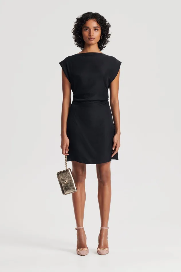 Scanlan Theodore Dresses Women SILK JACQUARD MINI BLACK