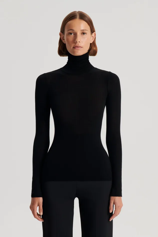 Scanlan Theodore Sweaters Women BABYWOOL POLO BLACK ALL ONLINE