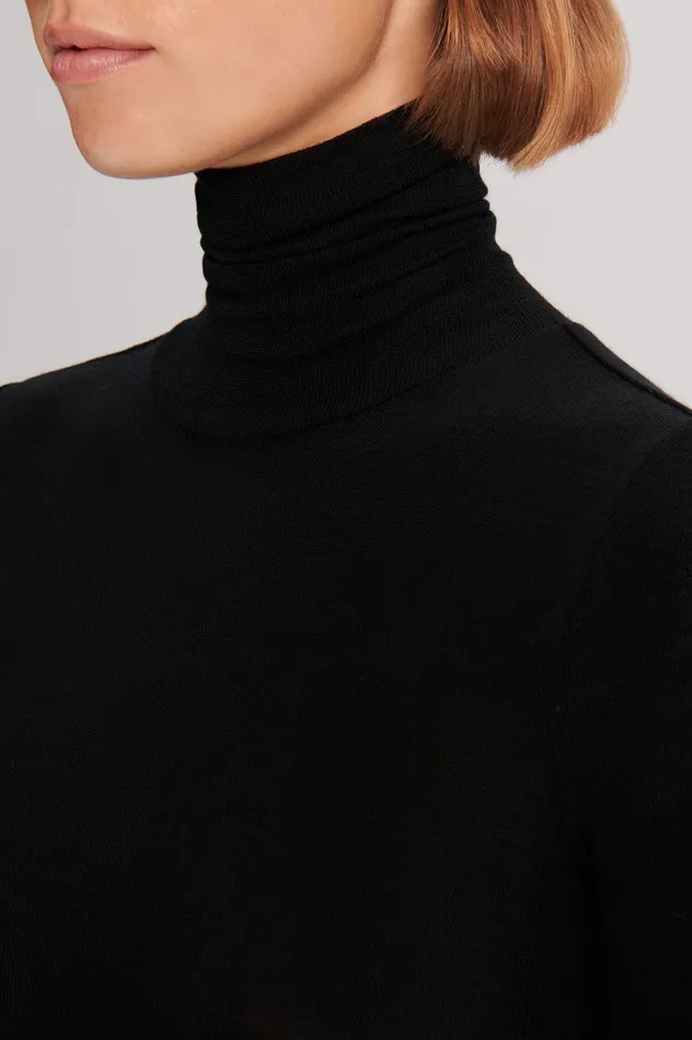 Scanlan Theodore Sweaters Women BABYWOOL POLO BLACK ALL ONLINE