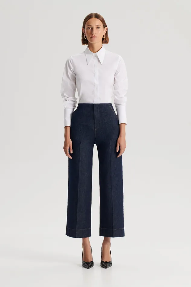 Scanlan Theodore Trousers Women DENIM CROPPED JEAN INDIGOB