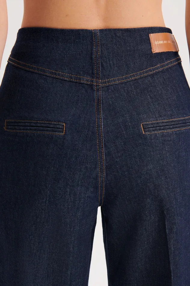 Scanlan Theodore Trousers Women DENIM CROPPED JEAN INDIGOB Scanlan Theodore Trousers Women DENIM CROPPED JEAN INDIGOB