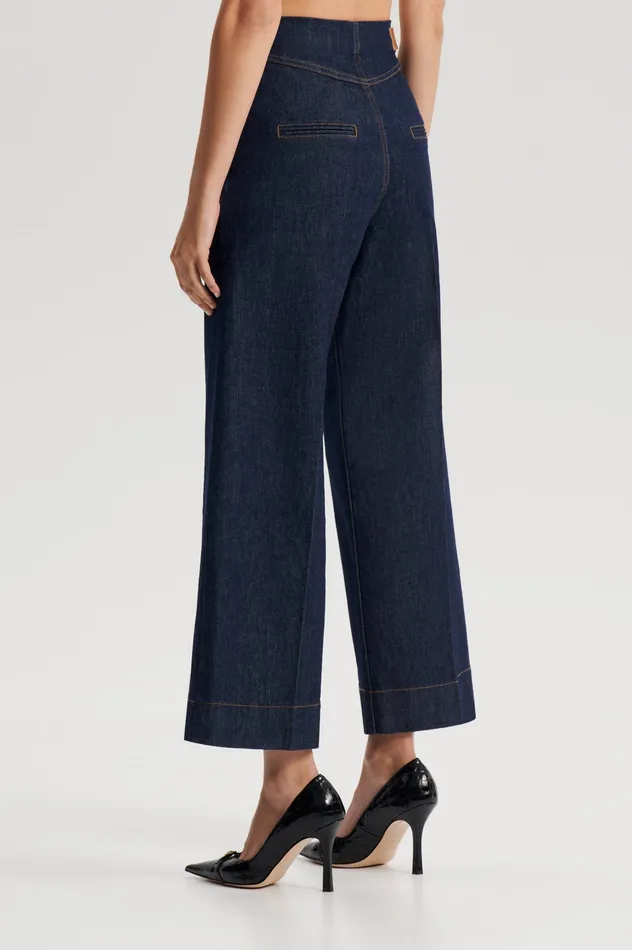 Scanlan Theodore Trousers Women DENIM CROPPED JEAN INDIGOB Scanlan Theodore Trousers Women DENIM CROPPED JEAN INDIGOB
