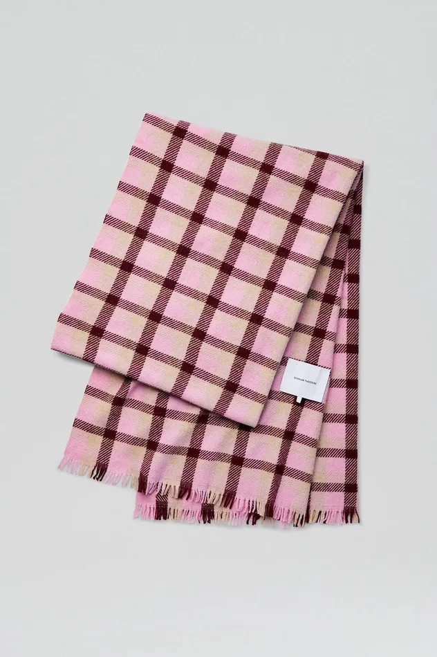 Scarves Women ITALIAN PLAID SCARF PALE PINK Scanlan Theodore Scarves Women ITALIAN PLAID SCARF PALE PINK Scanlan Theodore