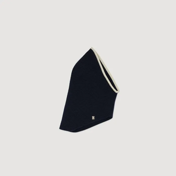 Scarves Women SANDRO Knitted Snood Dark Navy