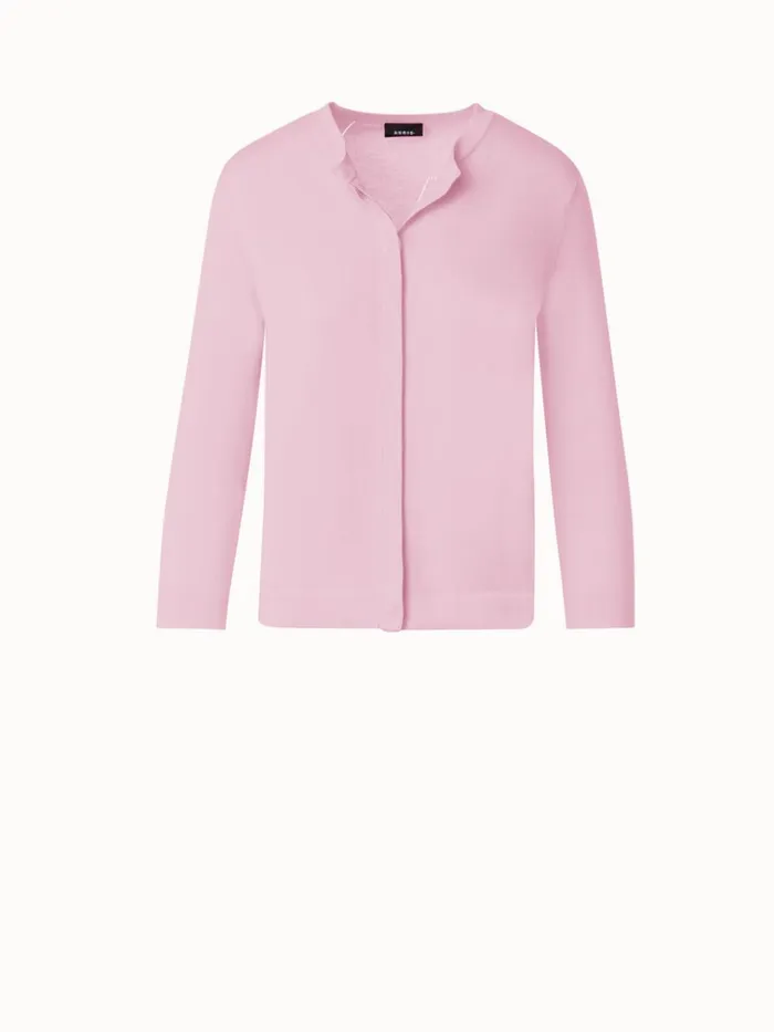 Sea Island Cotton Cardigan Lotus Women Akris Knitwear
