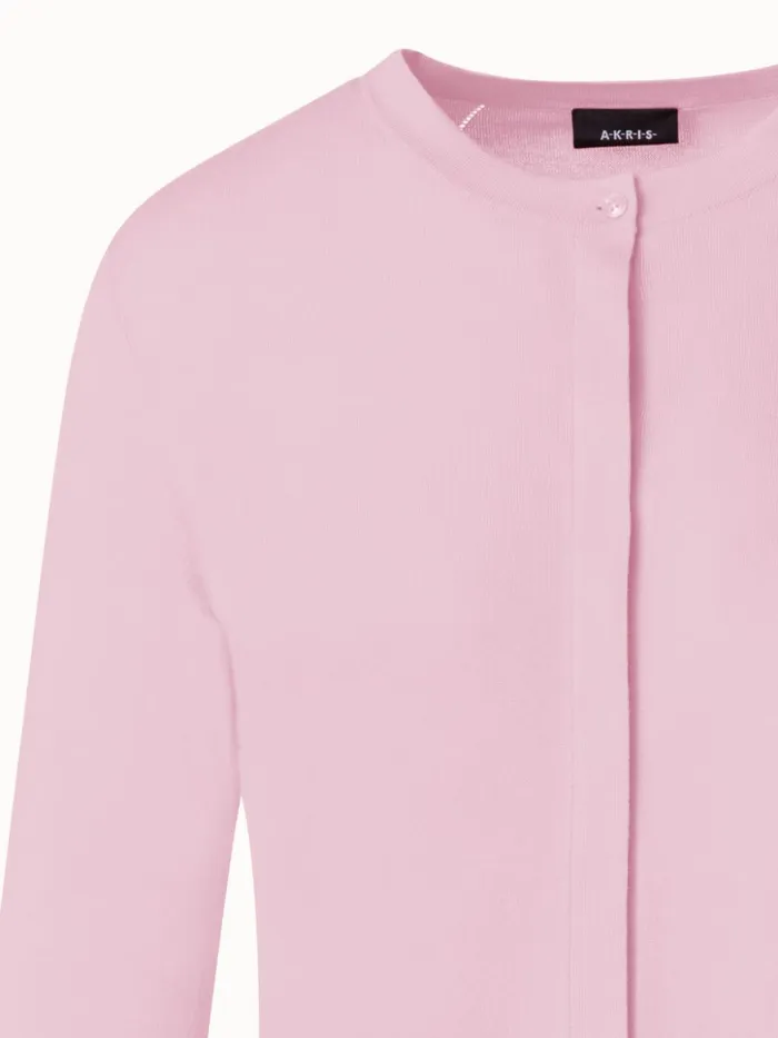 Sea Island Cotton Cardigan Lotus Women Akris Knitwear