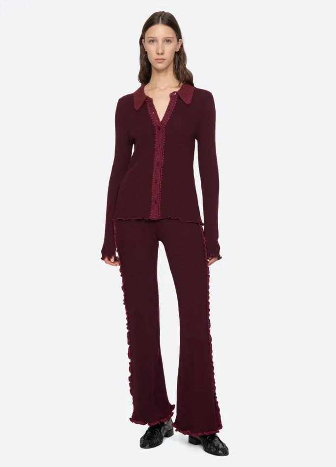 Sea New York Bottoms Women Clare Pants Burgundy Sea New York Bottoms Women Clare Pants Burgundy