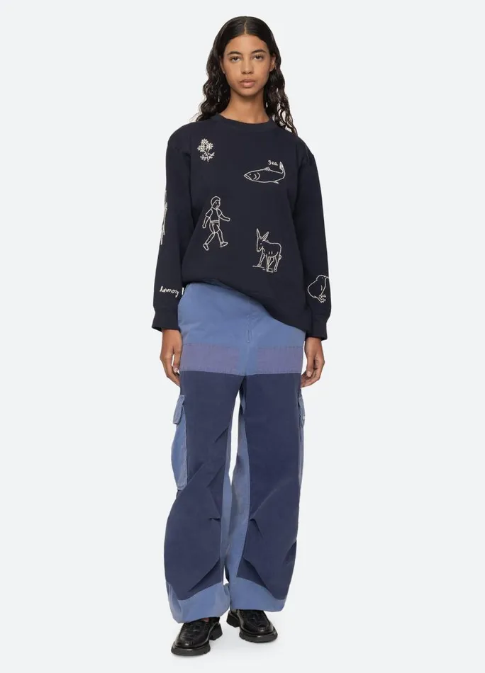 Sea New York Bottoms Women Demi Pants Blue