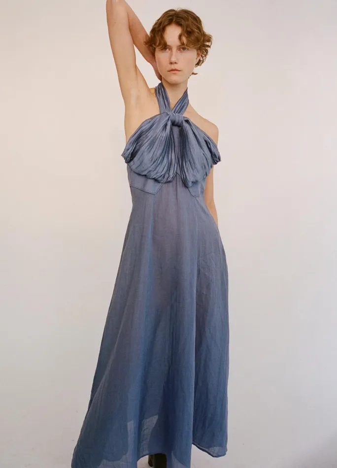 Sea New York Dresses Women Risa Halter Dress Blue
