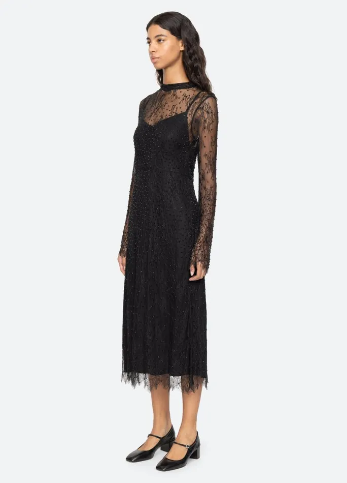 Sea New York Dresses Women Seraphina LS Dress Black