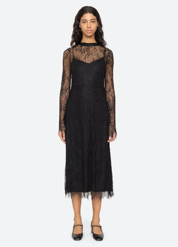 Sea New York Dresses Women Seraphina LS Dress Black