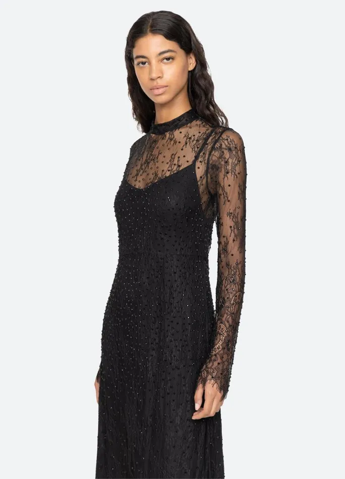 Sea New York Dresses Women Seraphina LS Dress Black