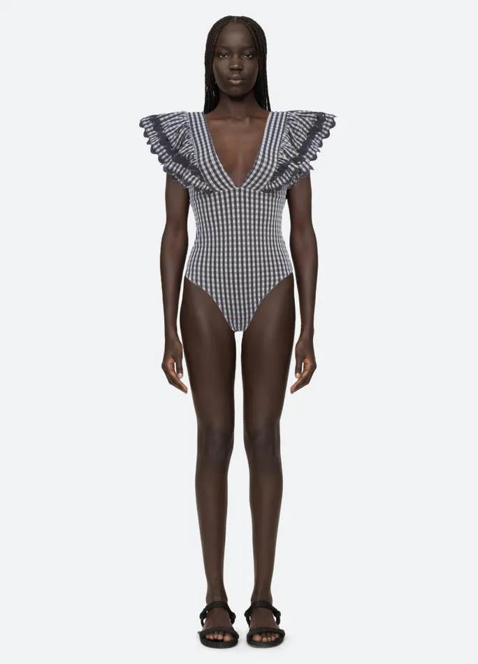 Sea New York Swimwear Women Pucker One Piece Multi