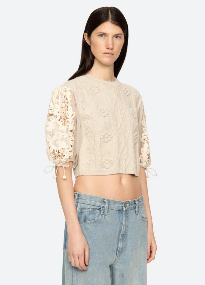Sea New York Tops Women Bente Sweater Cream Sea New York Tops Women Bente Sweater Cream