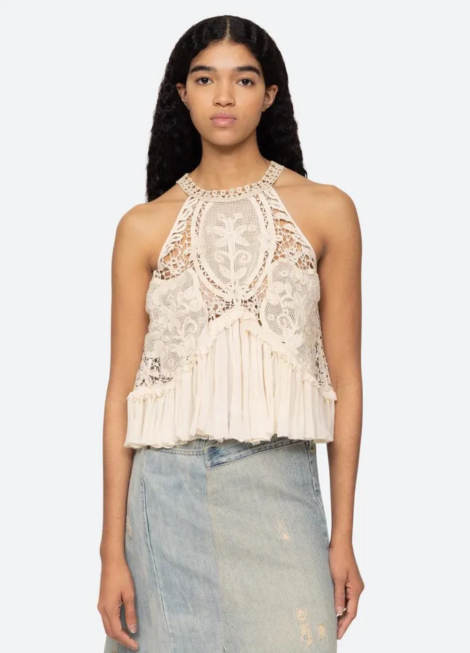 Sea New York Tops Women Bente Tank Cream