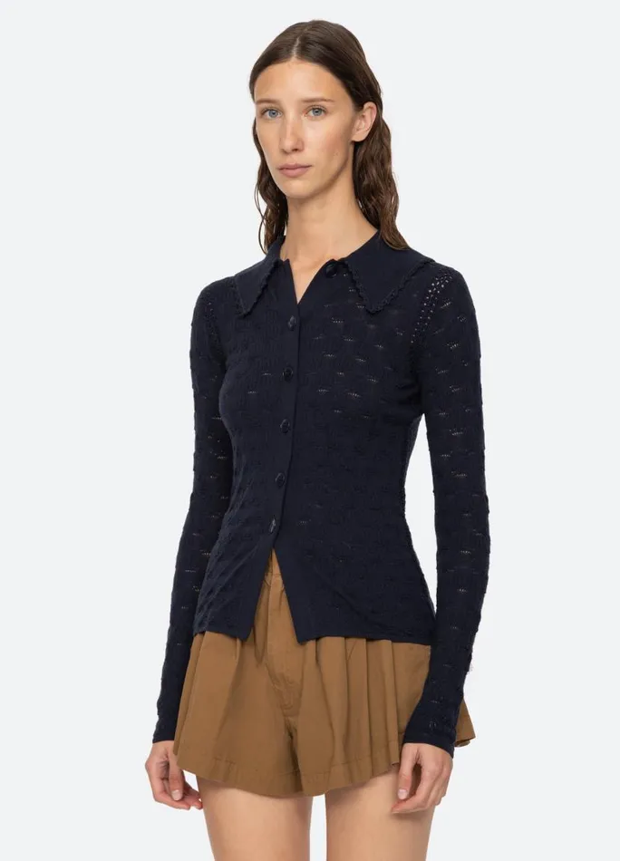 Sea New York Tops Women Mila Cardigan White Sea New York Tops Women Mila Cardigan White