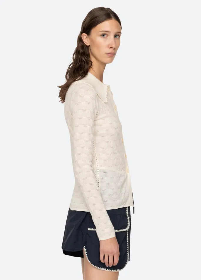 Sea New York Tops Women Mila Cardigan White Sea New York Tops Women Mila Cardigan White