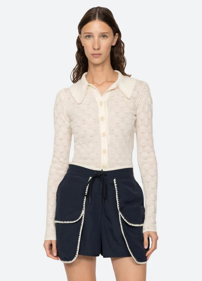 Sea New York Tops Women Mila Cardigan White Sea New York Tops Women Mila Cardigan White