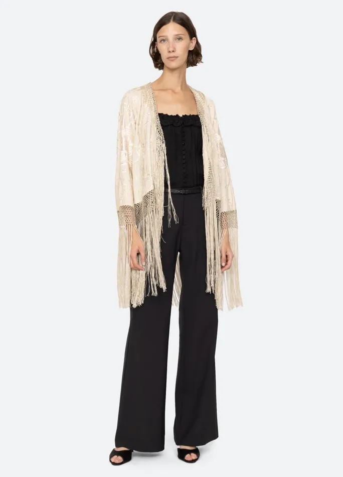 Sea New York Tops Women Priscilla Shawl Cream
