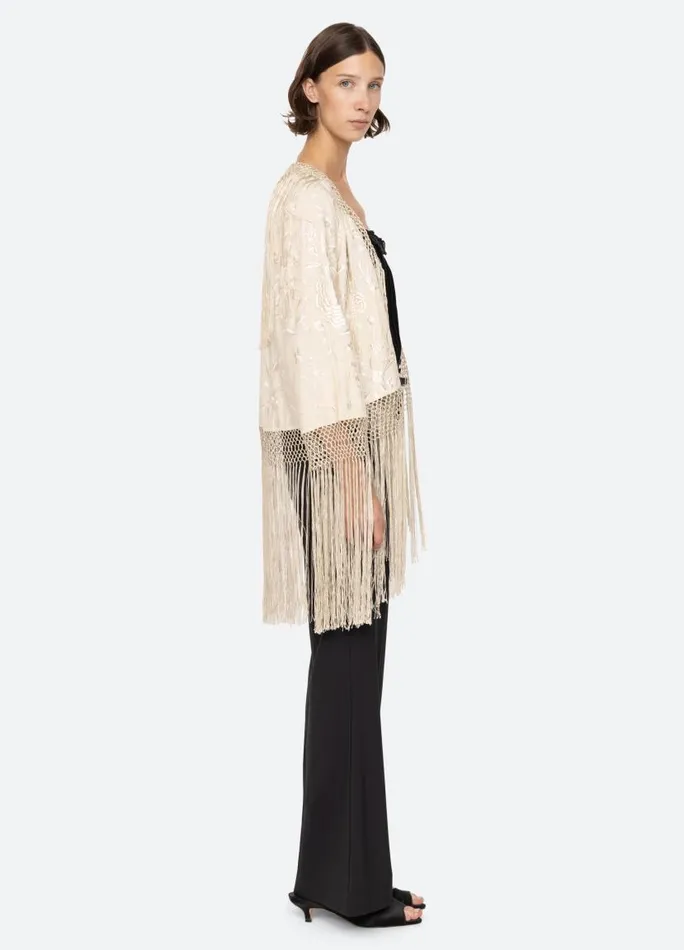 Sea New York Tops Women Priscilla Shawl Cream