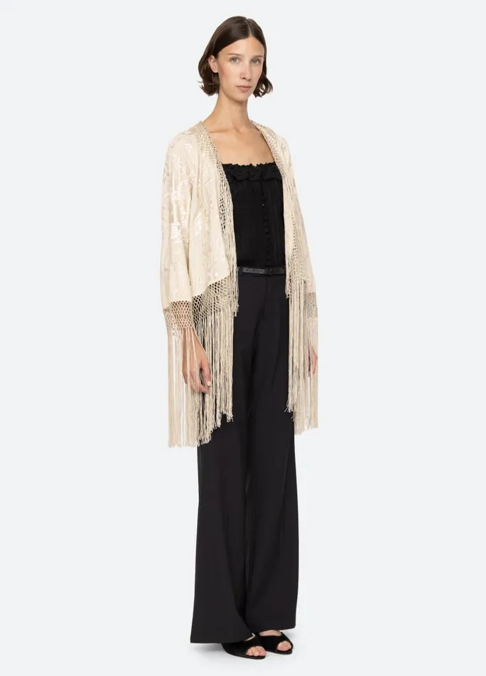 Sea New York Tops Women Priscilla Shawl Cream