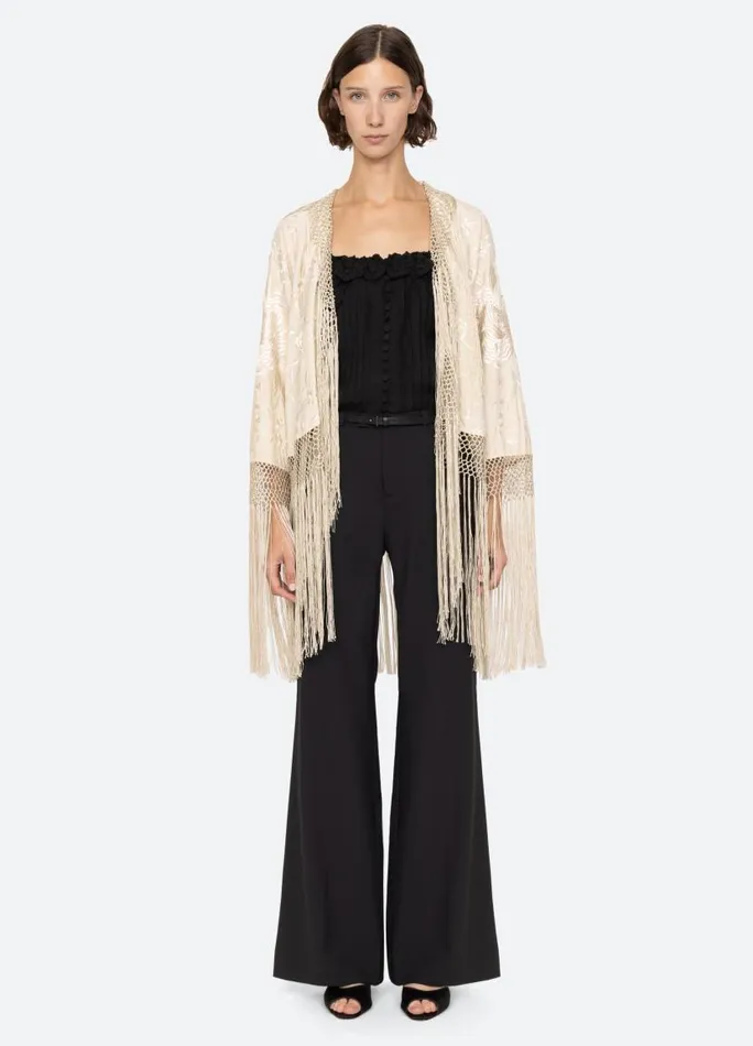 Sea New York Tops Women Priscilla Shawl Cream