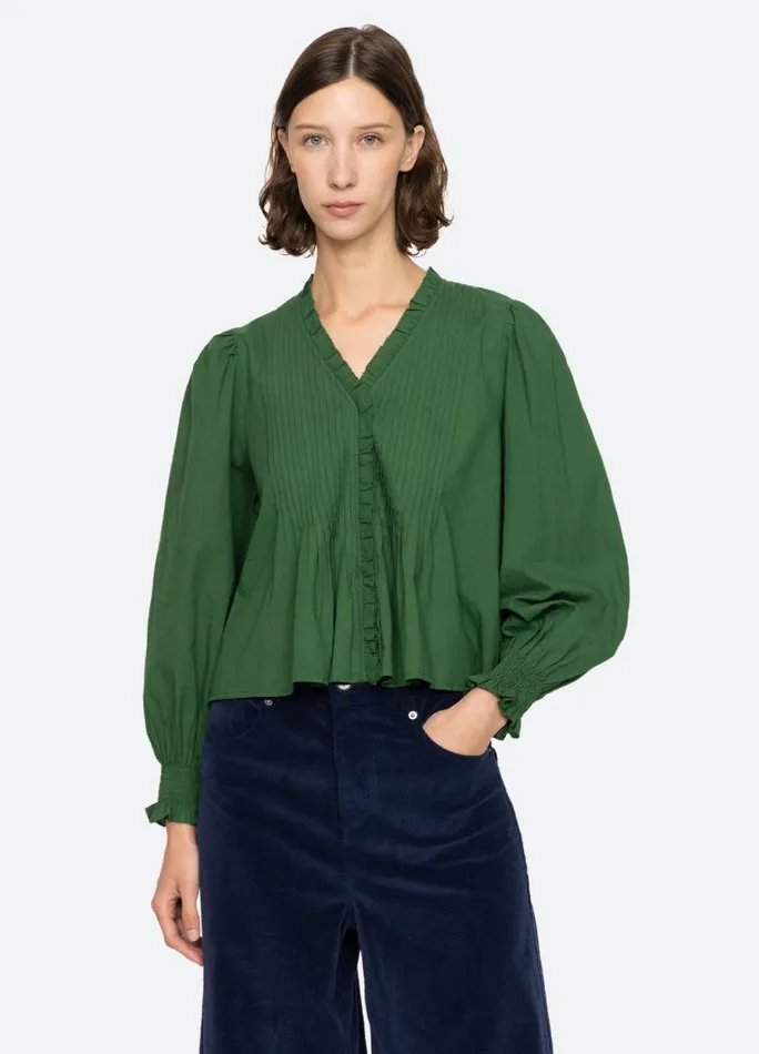 Sea New York Tops Women Renata LS Top Emerald Sea New York Tops Women Renata LS Top Emerald