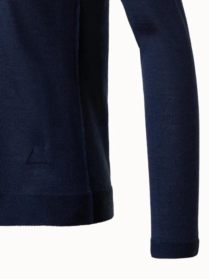 Seamless Pullover From Cashmere Silk Navy Women Akris Knitwear