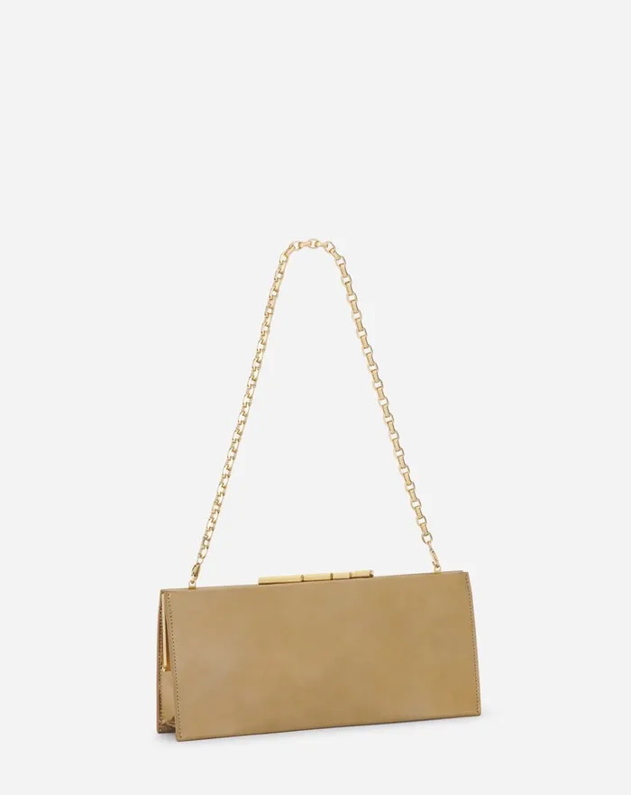 Sequence By Lanvin Metallic Leather Clutch Bag Gold Women Lanvin Mini Bags and Clutches