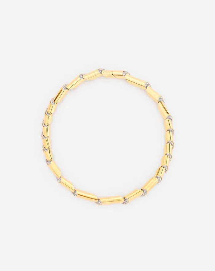 Sequence By Lanvin Rhinestone Choker Necklace Goldcrystal Women Lanvin Jewelry