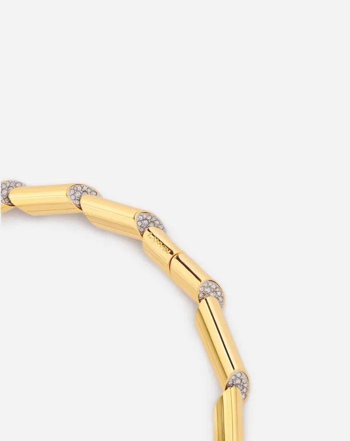 Sequence By Lanvin Rhinestone Choker Necklace Goldcrystal Women Lanvin Jewelry