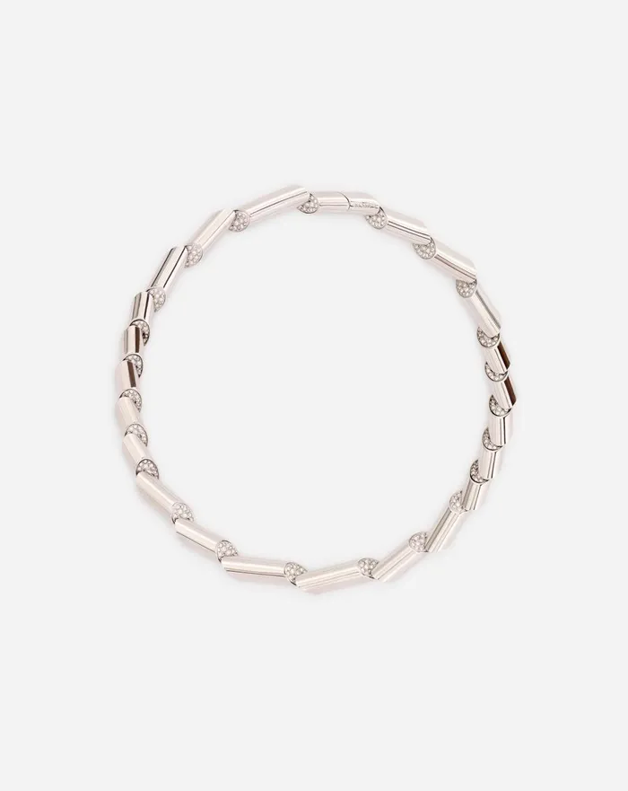 Sequence By Lanvin Rhinestone Choker Necklace Silvercrystal Women Lanvin Jewelry