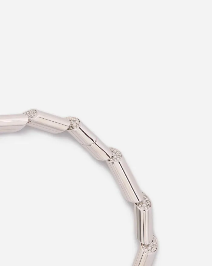 Sequence By Lanvin Rhinestone Choker Necklace Silvercrystal Women Lanvin Jewelry