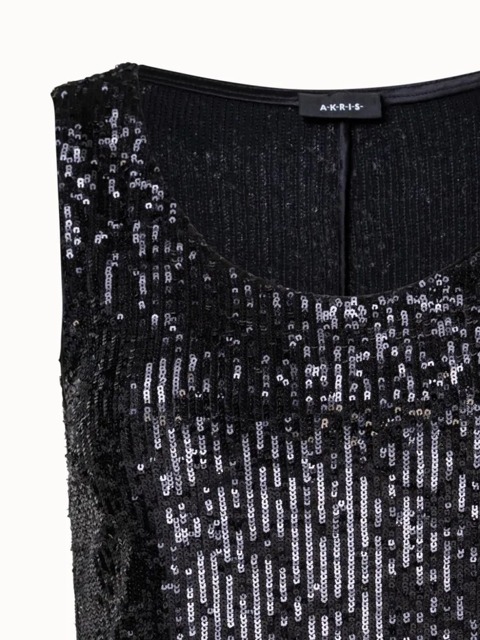 Sequins Tank Top Black Women Akris Tops